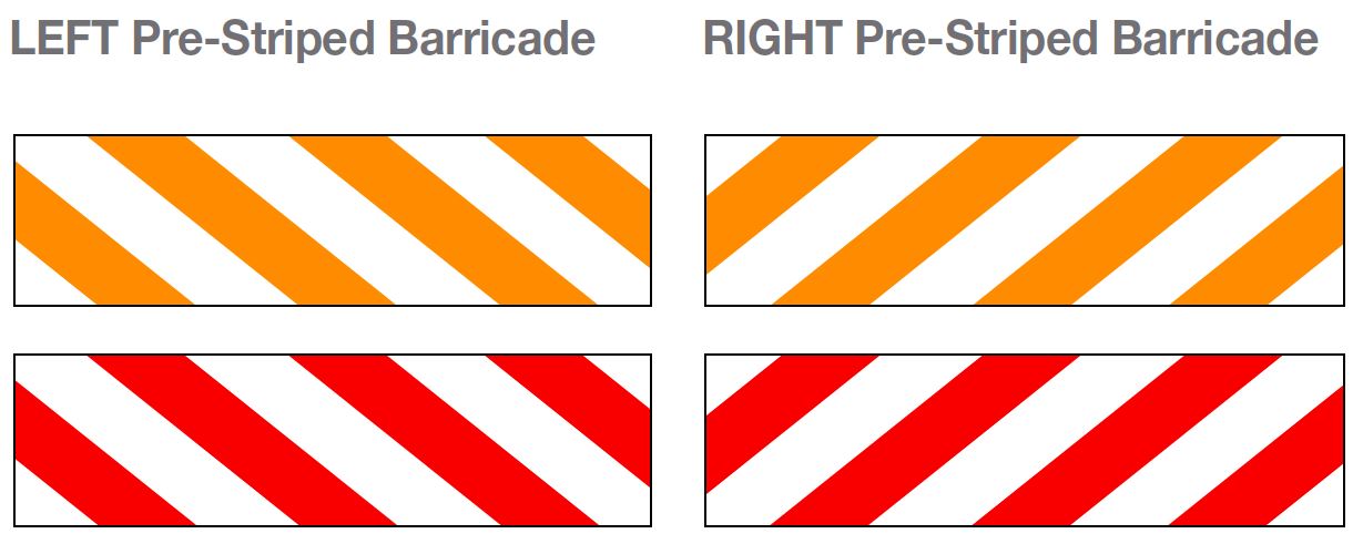 Avery Dennison® Glass Beaded W-1000 Series ASTM Type I Orange & White Barricade Sheeting