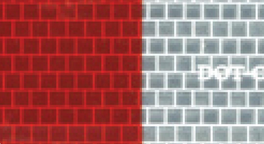 12" Kiss-Cut 6" Red / 6" White