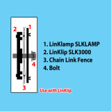Image One Impact LinKlip LinKlamp Chain Link Fence Sign Mounting System