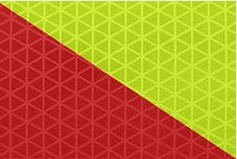 Fluorescent Yellow Green - LH Red Stripe