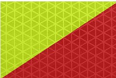 Fluorescent Yellow Green - RH Red Stripe