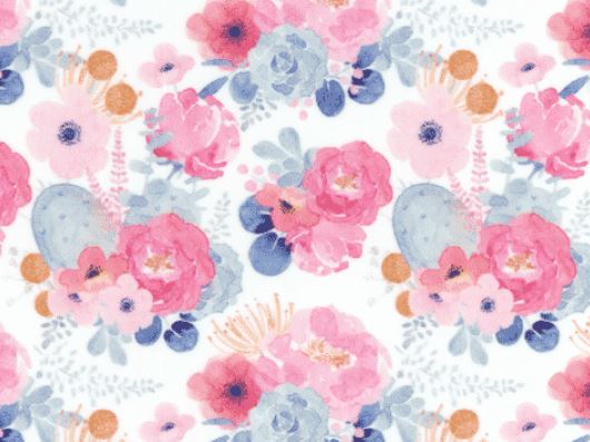 Pastel Flowers Pink