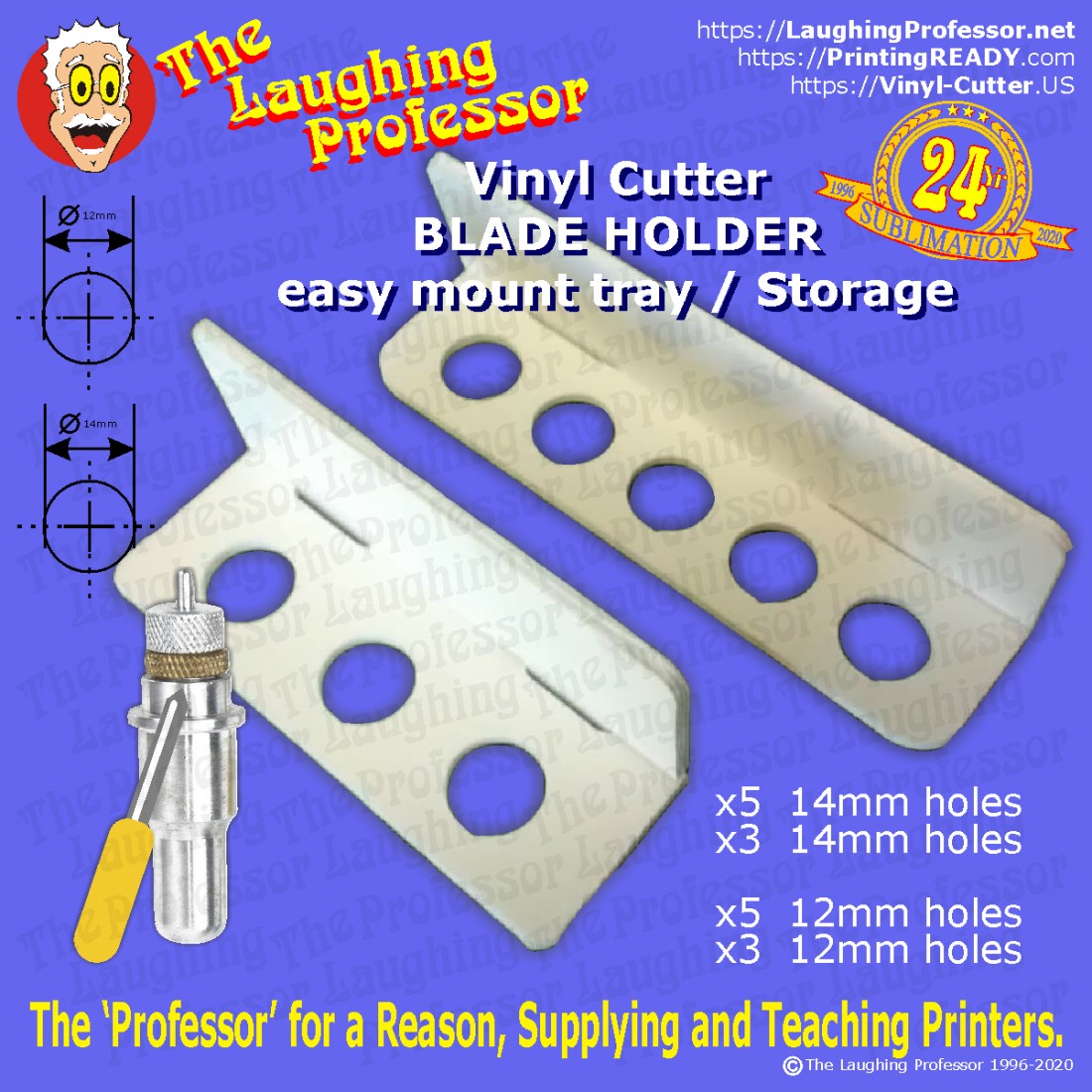 The Laughing Professor Vinyl Cutter Blade Holder Storage Mounting Tray 