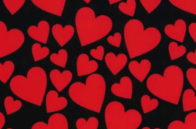 Hearts Red Black