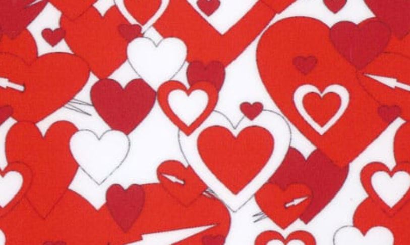 Hearts Red White